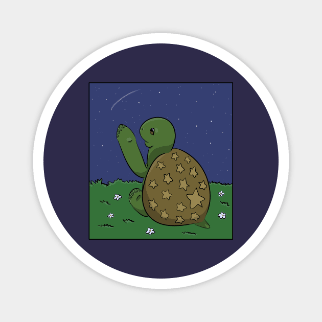 Cute Turtle And Stars Magnet by HugSomeNettles